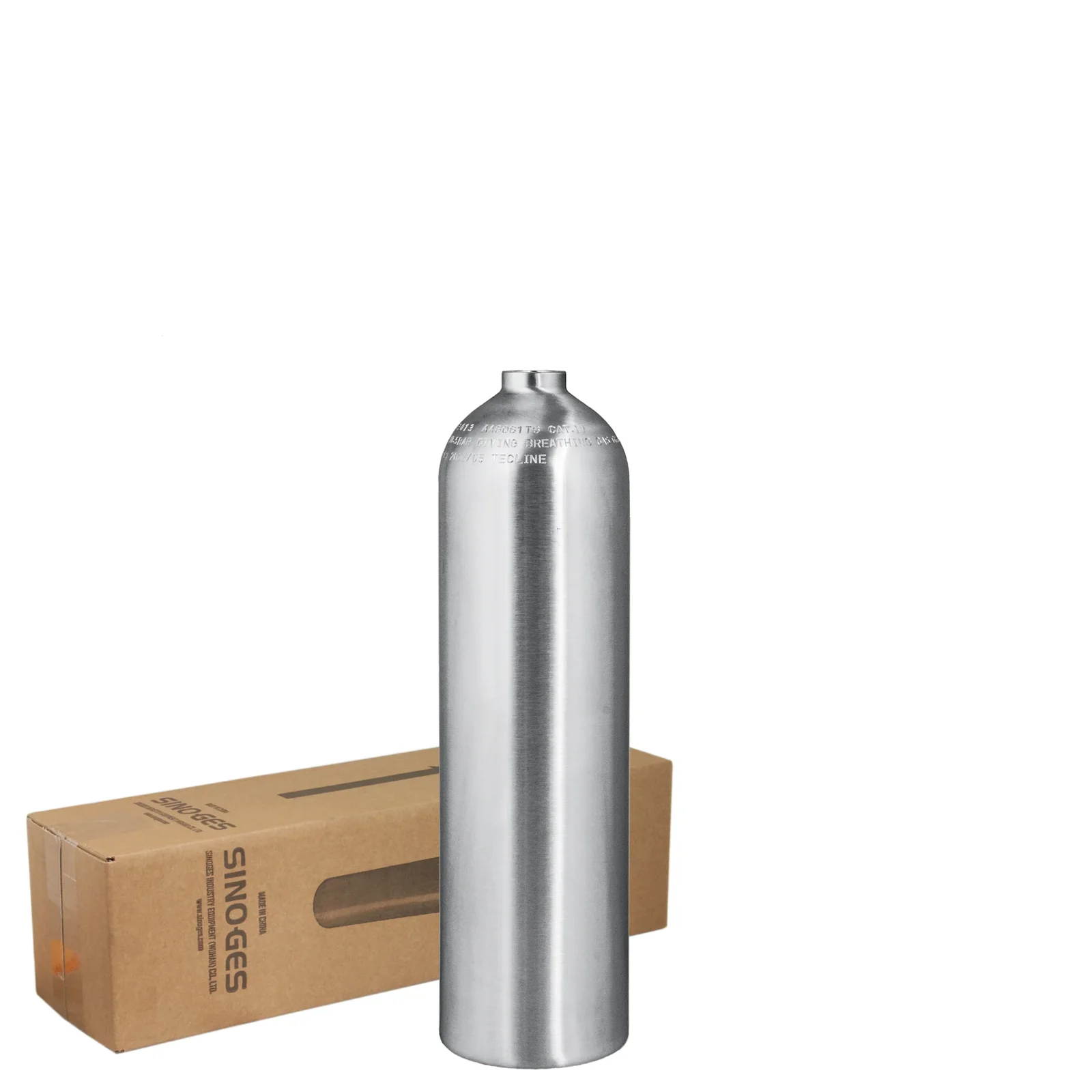 Aluminio botella 5,8 L 207 bar, Tecline, cepillado - solo botella