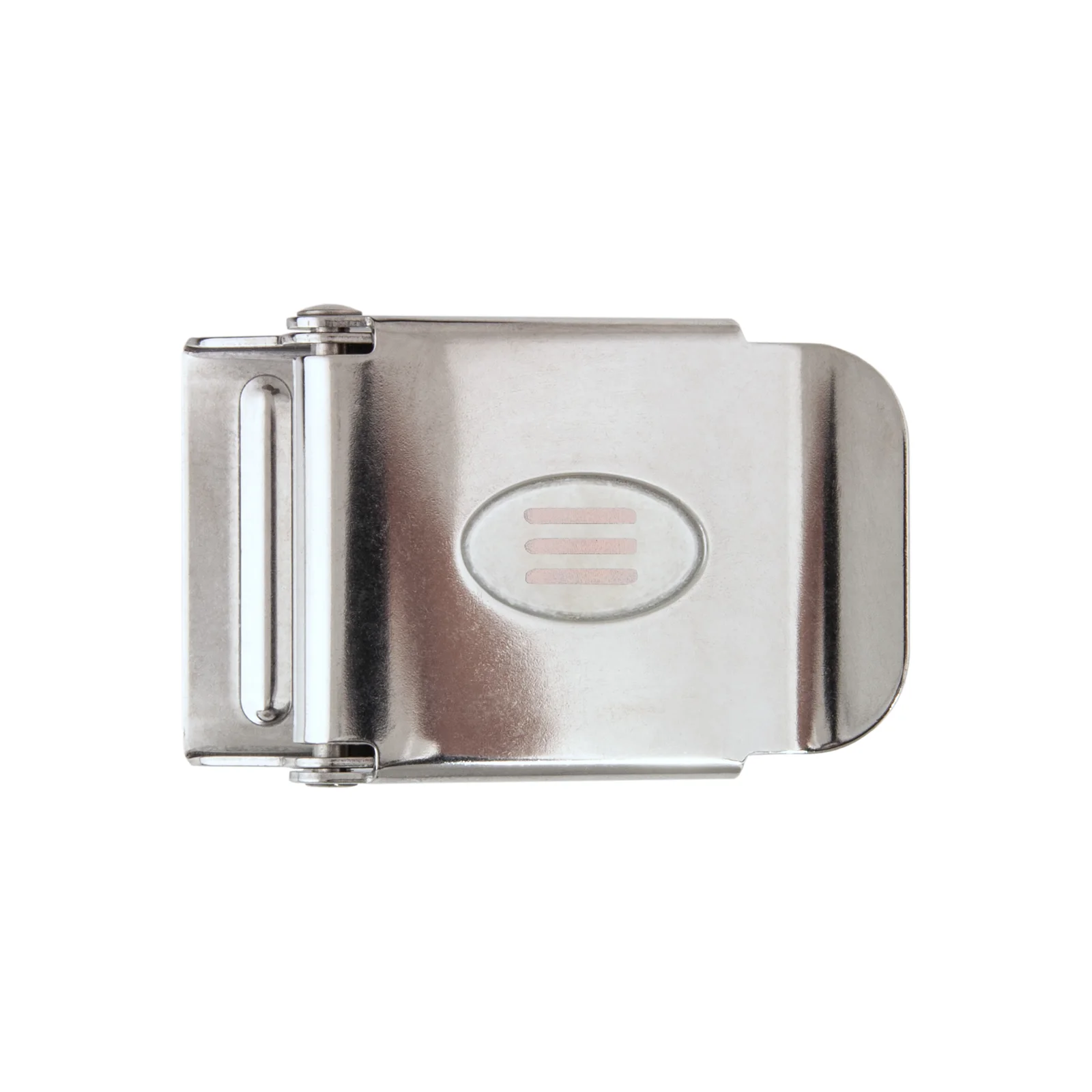 SS belt buckle 50 mm with engraved logo E