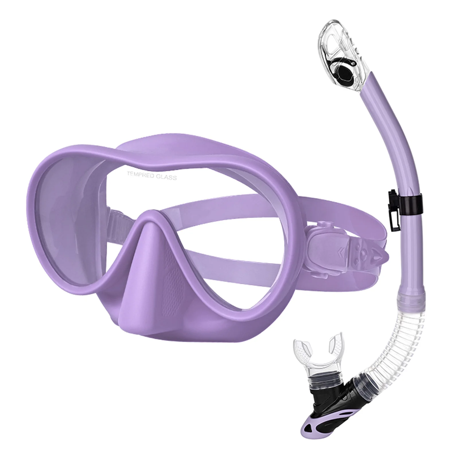 Tecline Frameless SV mask size M/L + snorkel, violet set - Tecline