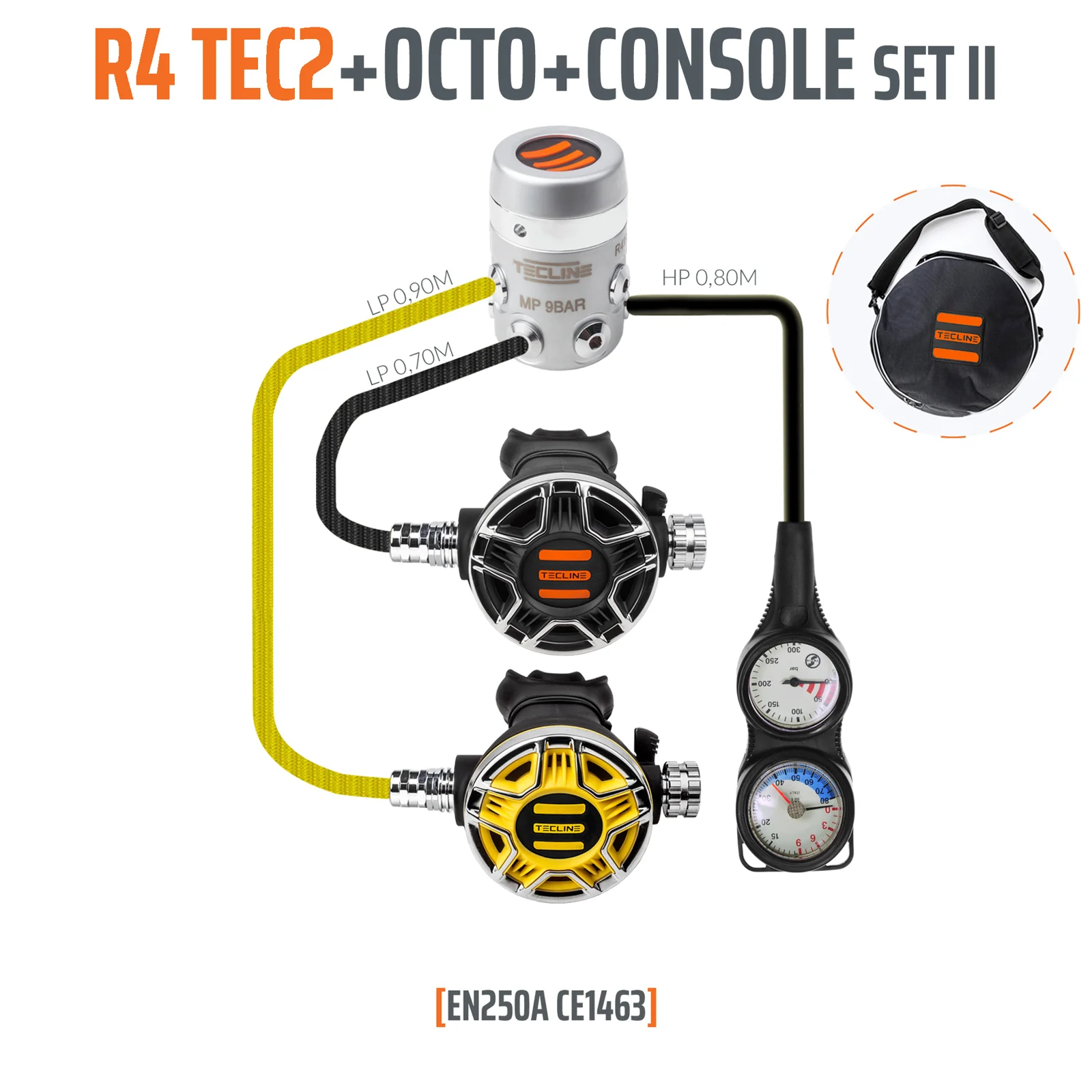 Regulator R4 TEC2 set II with octo and 2 elements console - EN250A
