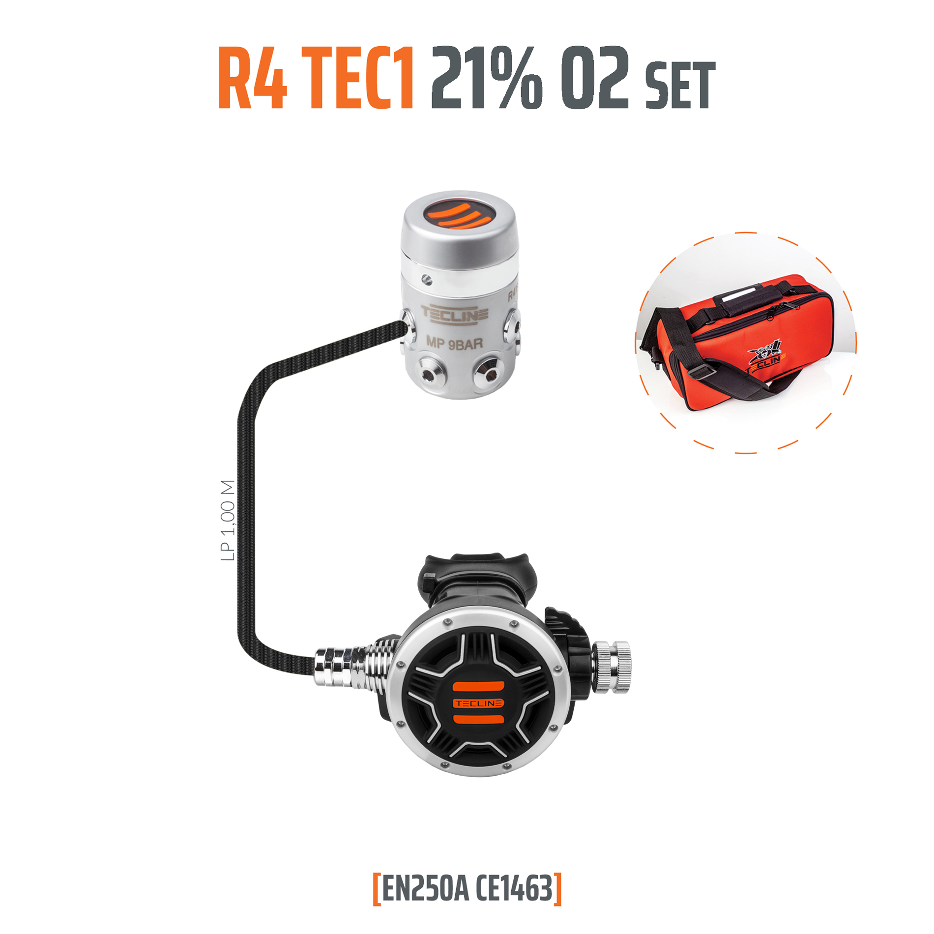 Regulator R4 TEC1 21% O2 G5/8, stage set - EN250A