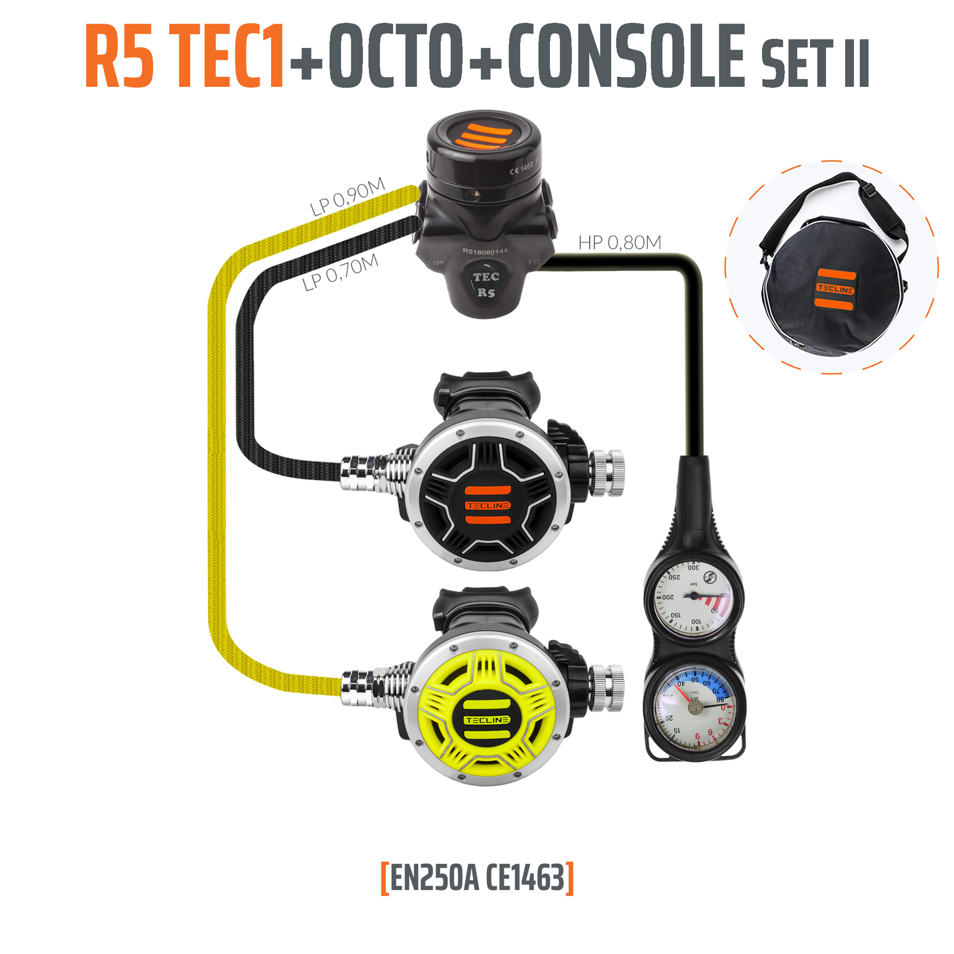 Regulator R5 TEC1 set II with octo and 2 elements console - EN250A