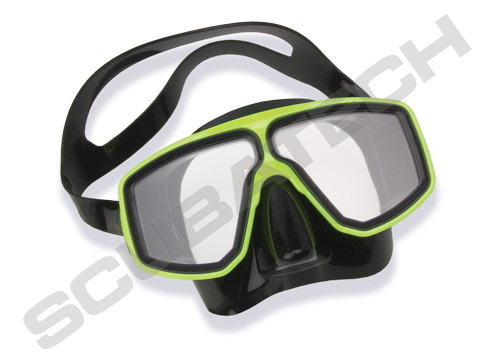 Mask corsica, black silicone , yellow frame
