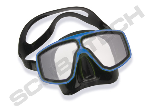 Mask Corsica, black silicone, blue frame