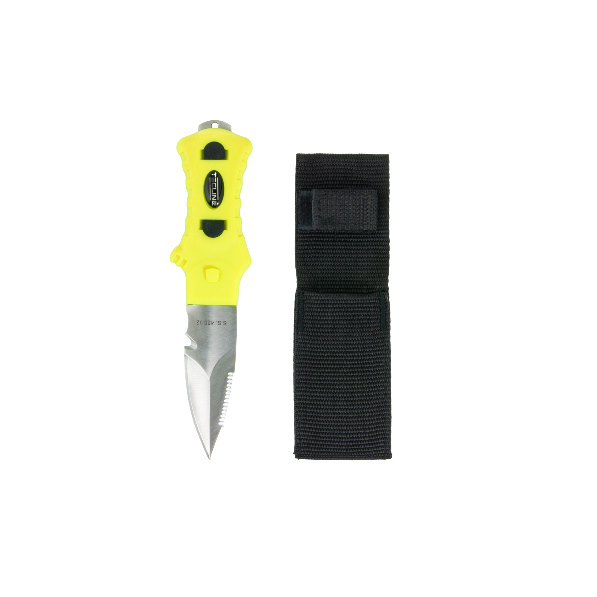 Knife Minirazor Alfa yellow, nylon pouch