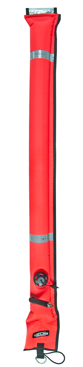 Closed buoy 11/117 cm, OPR valve, metal oral valve, with d-ring - orange