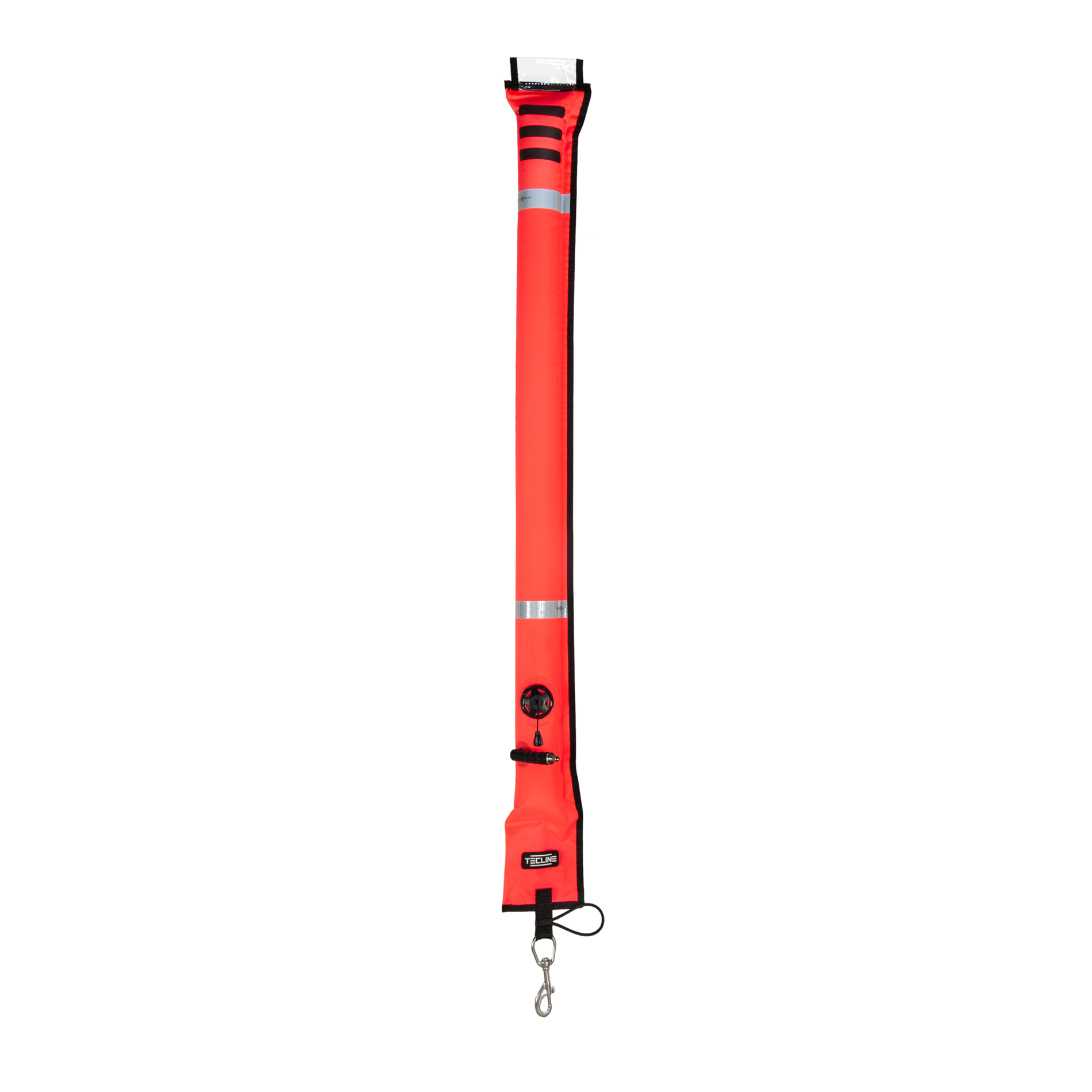 Boya Cerrada 11/117cm Naranja con Mosqueton Inox