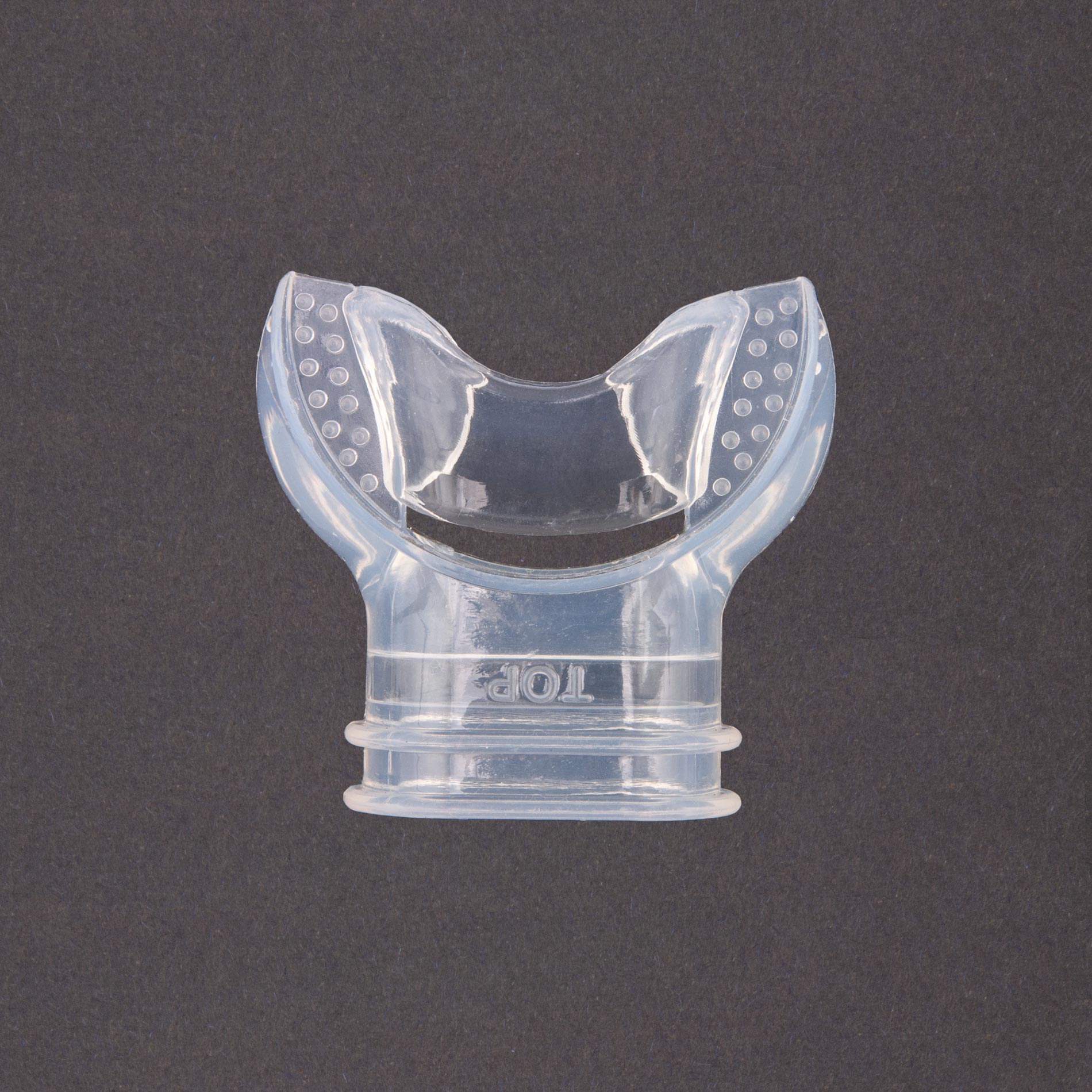 Ergonomic mouthpiece for snorkel - clear