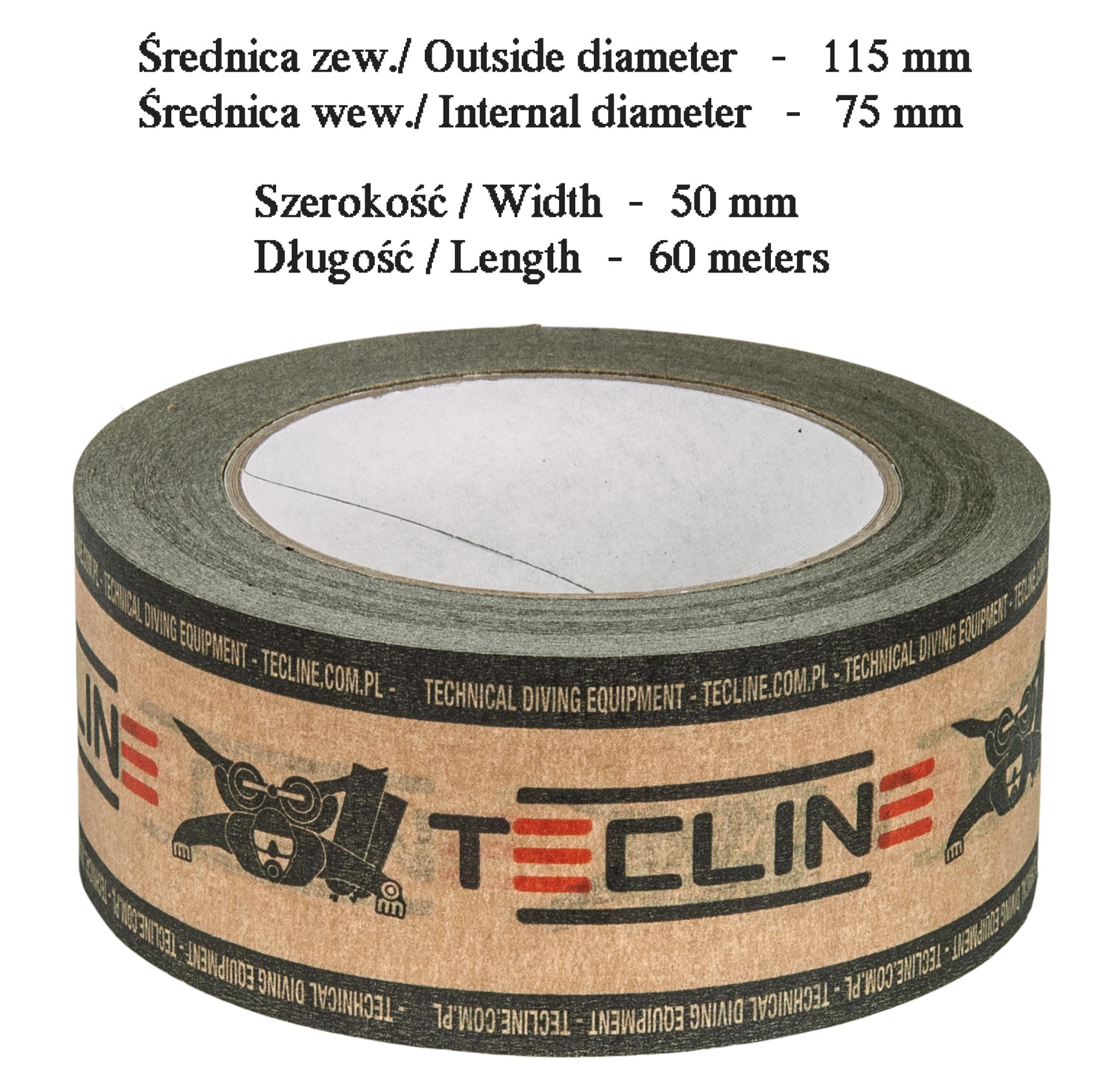 Packing tape ECO Tecline 60m