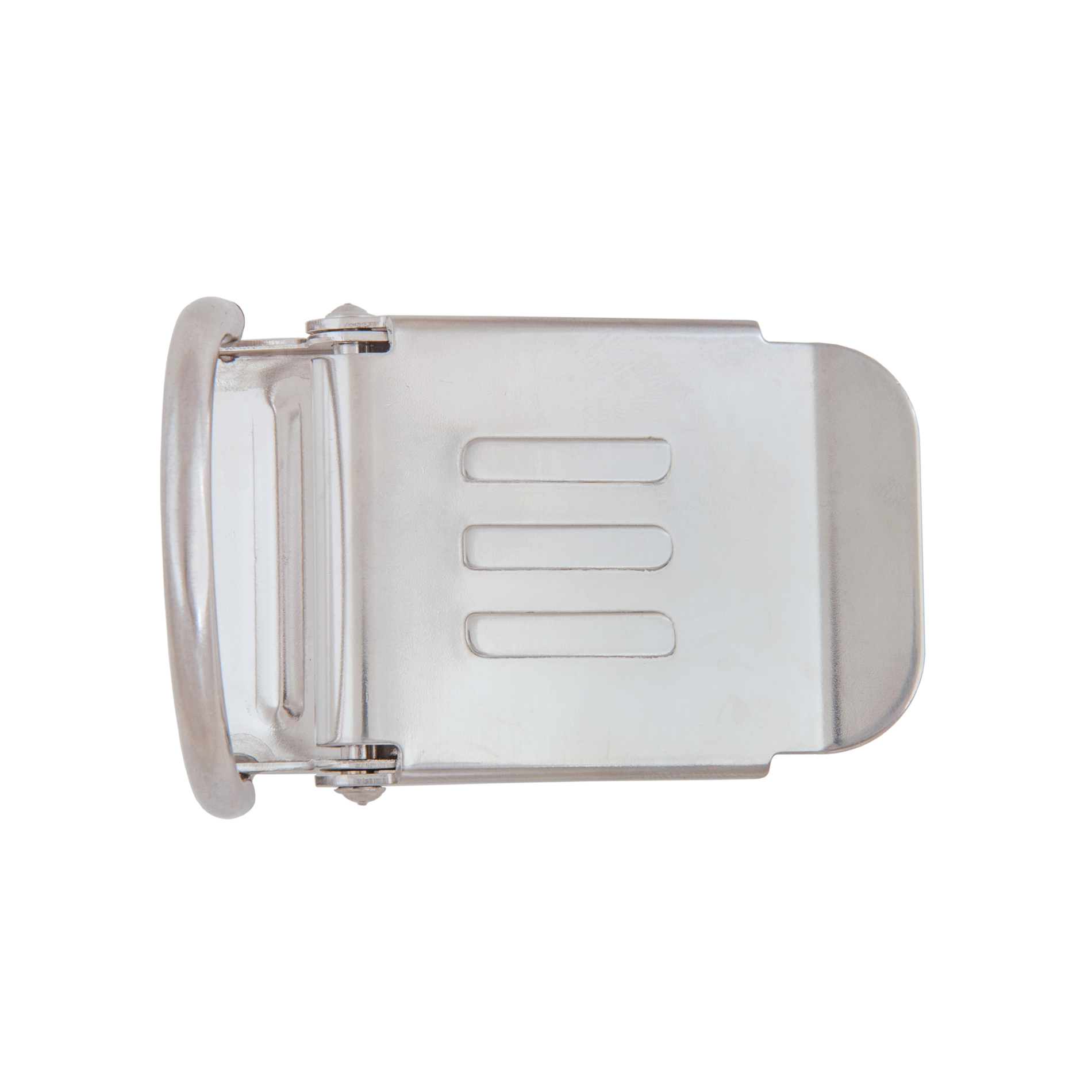 SS belt buckle 50 mm with d-ring and logo E