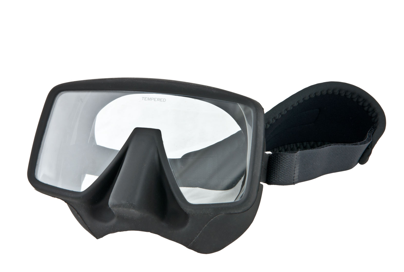 TecLine Frameless Classic mat mask w/neoprene strap, black