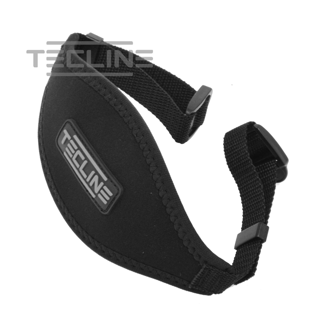 Neoprene mask strap with buckles - TecLine logo