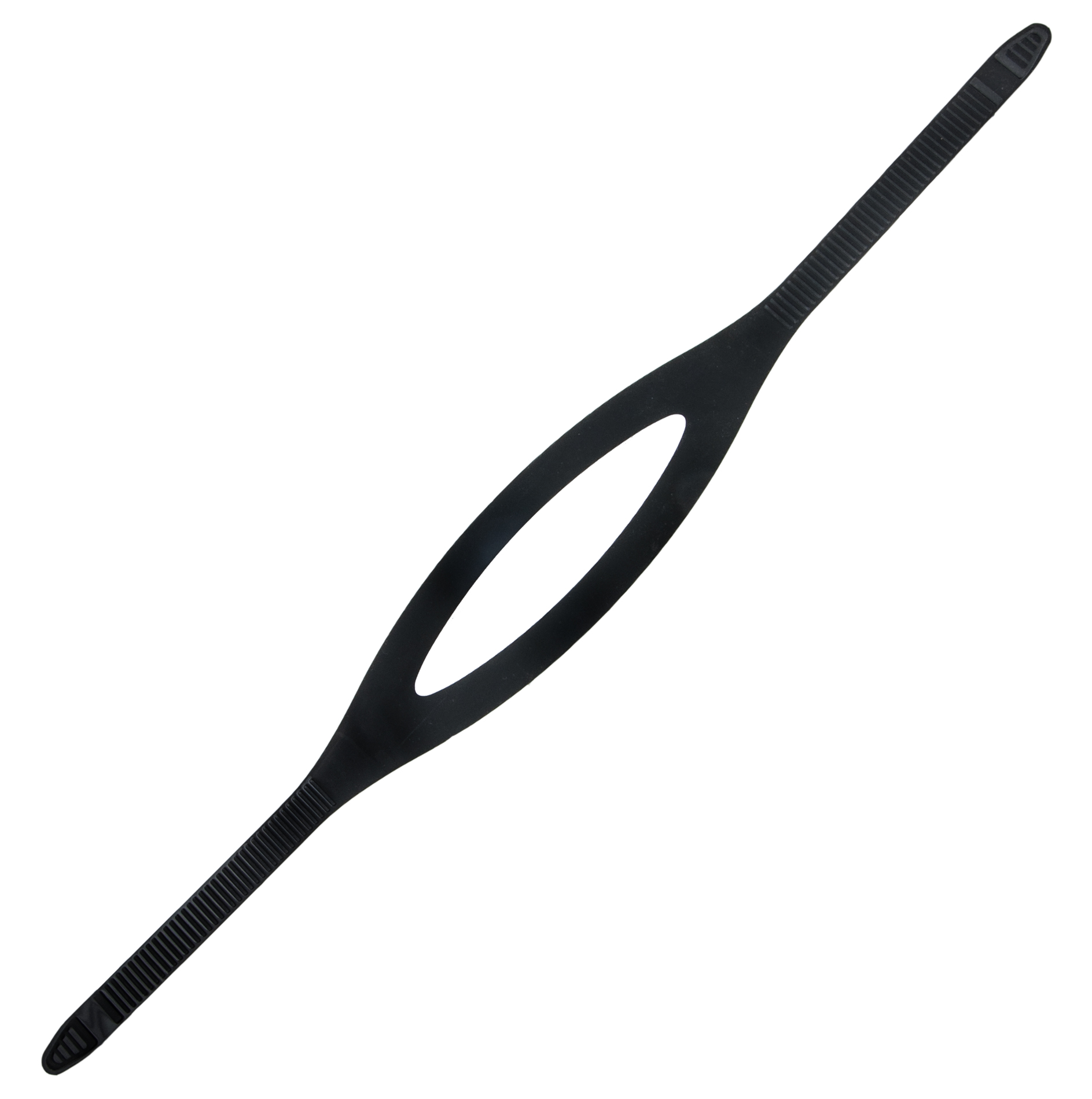Mask strap, black silicone - 16mm