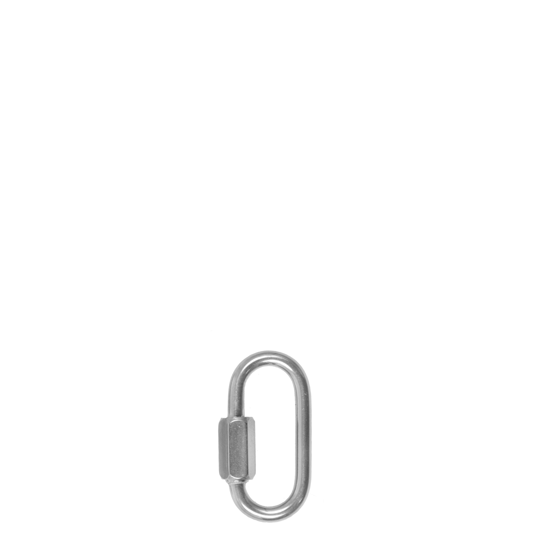 Mosqueton Oval Inox con Tuerca 40mm