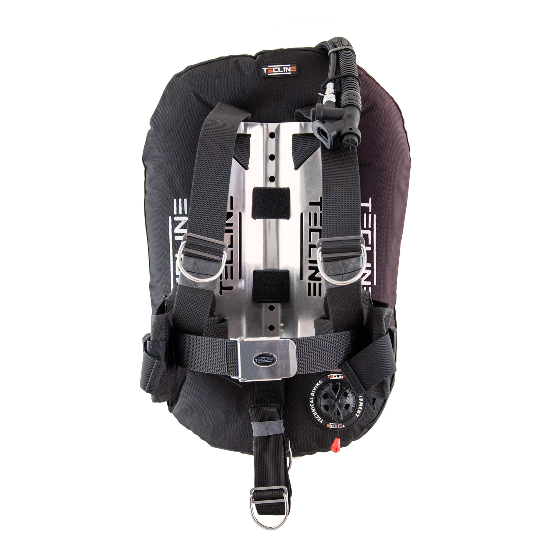 Donut 15 with DIR harness, built in mono adapter, weight pocket, tank belts & BP