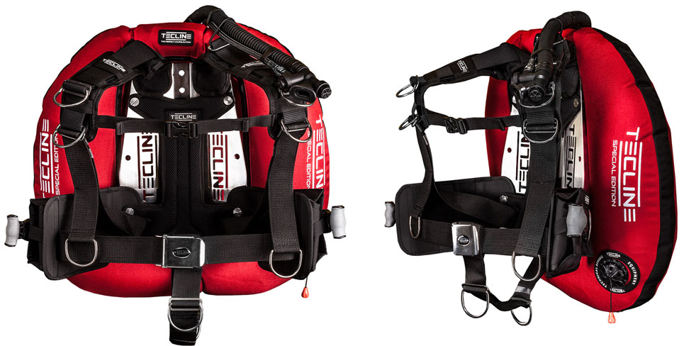 Donut 22 Special Edition red, with Comfort Harness, weight pocket and backplate soft pad "H"