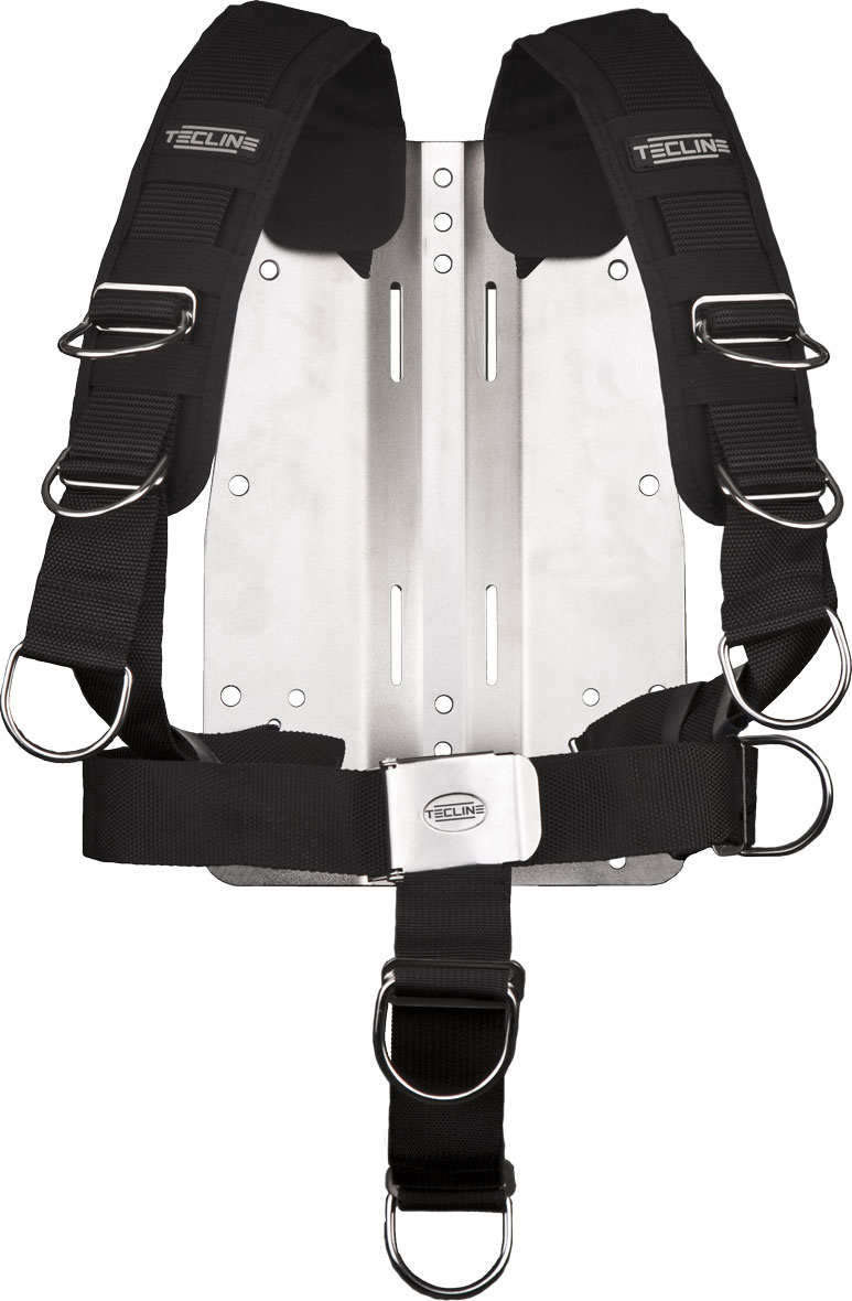Harness TecLine Comfort (adjustable) standard webbing - incl. 3 mm SS backplate, without logo
