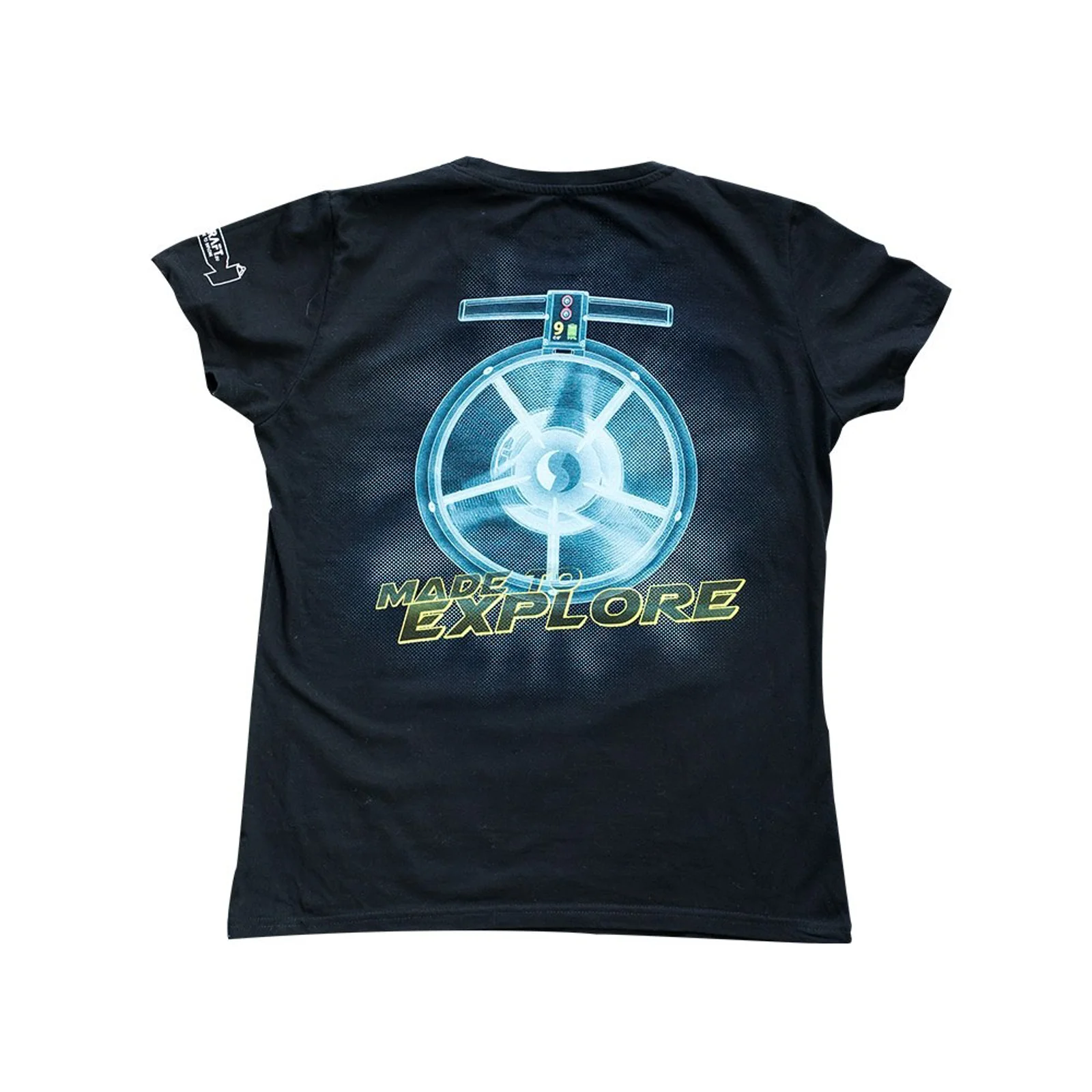 Seacraft Black cotton t-shirt (two-sided multicolor print) - male (L)