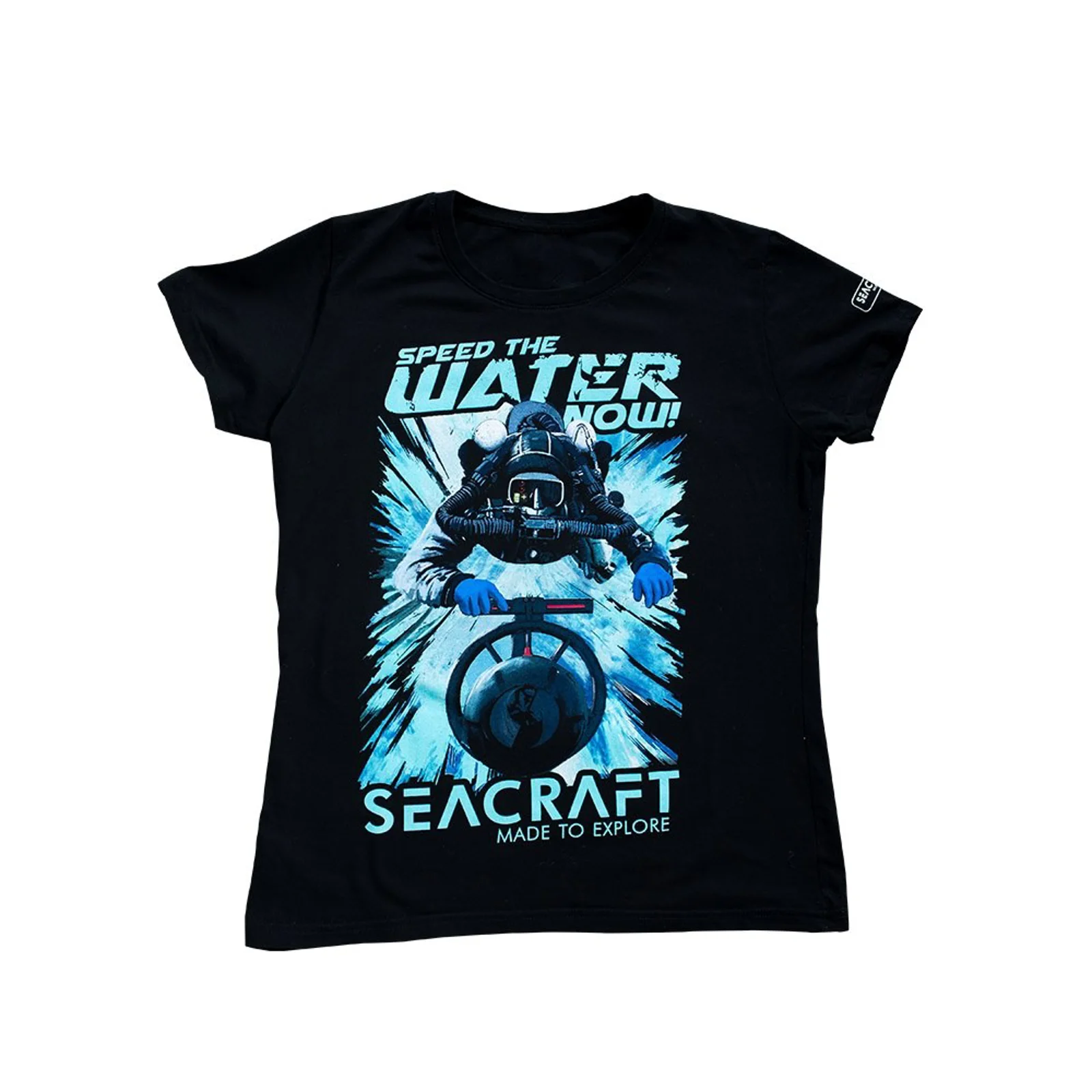 Seacraft Black cotton t-shirt (two-sided multicolor print) - male (XXL)