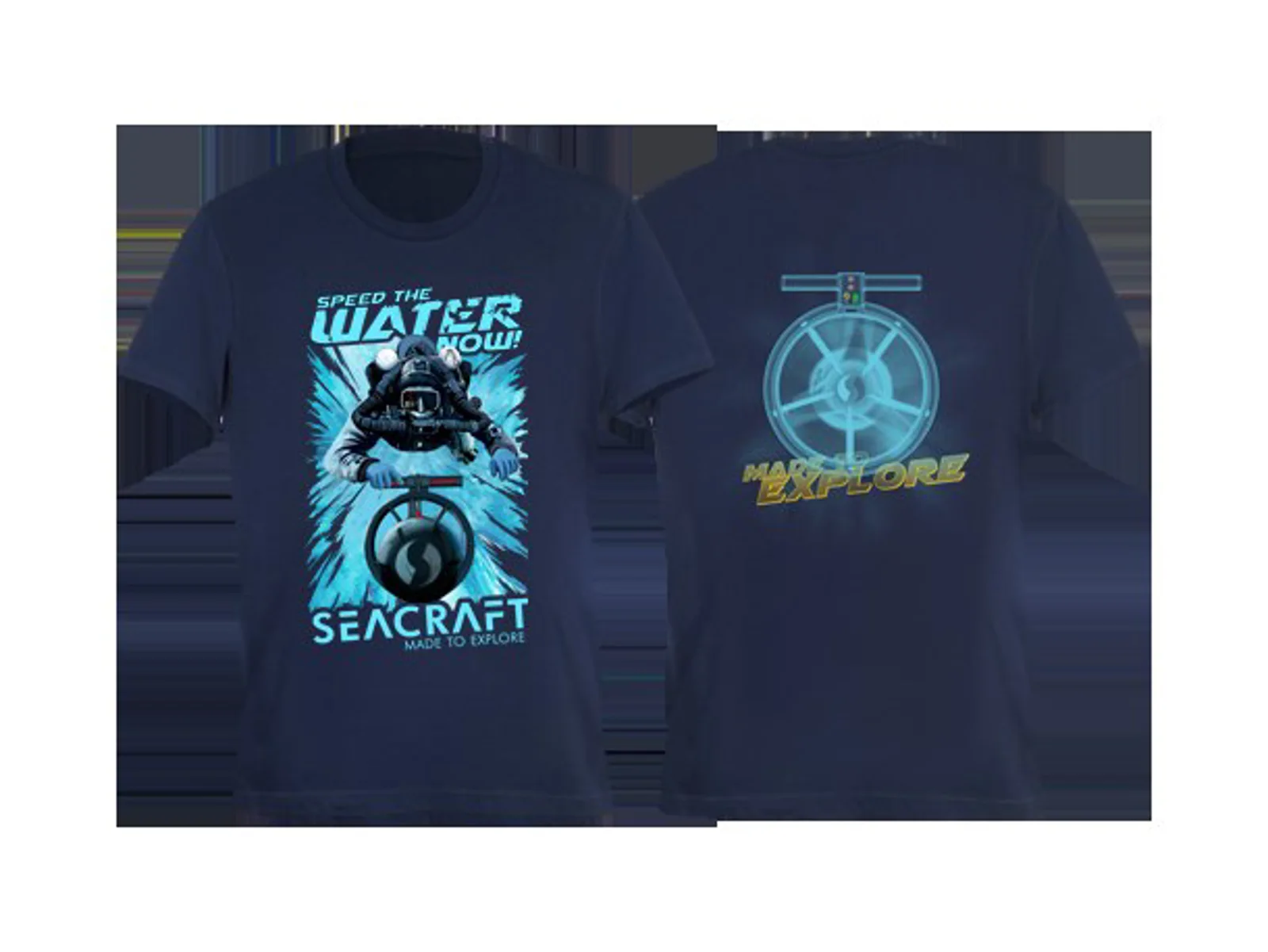 Seacraft Speed The Water t-shirt (navy blue, print in front) - male (S)