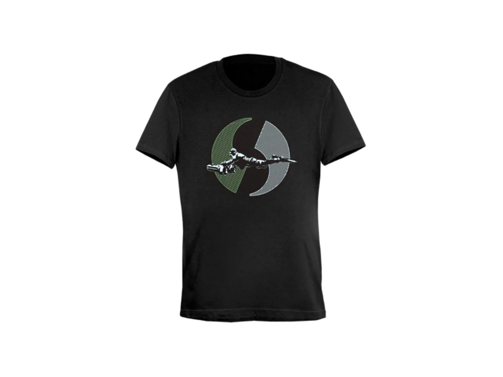 Military&Special Seacraft Black cotton t‐shirt (print in front) ‐ unisex (S)
