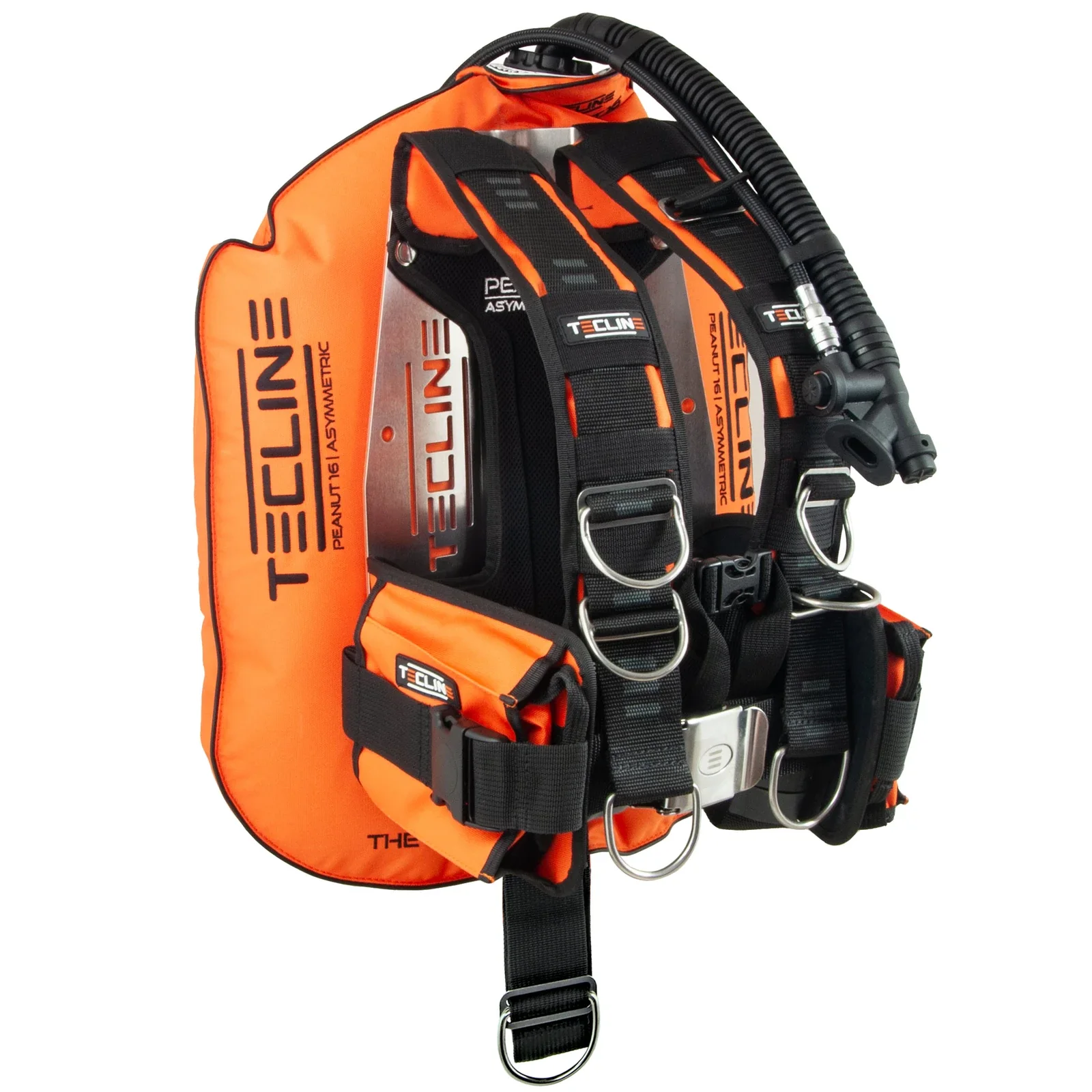 Tecline Peanut 16 naranja (16 kg/35 lb) - set completo con placa inox estándar