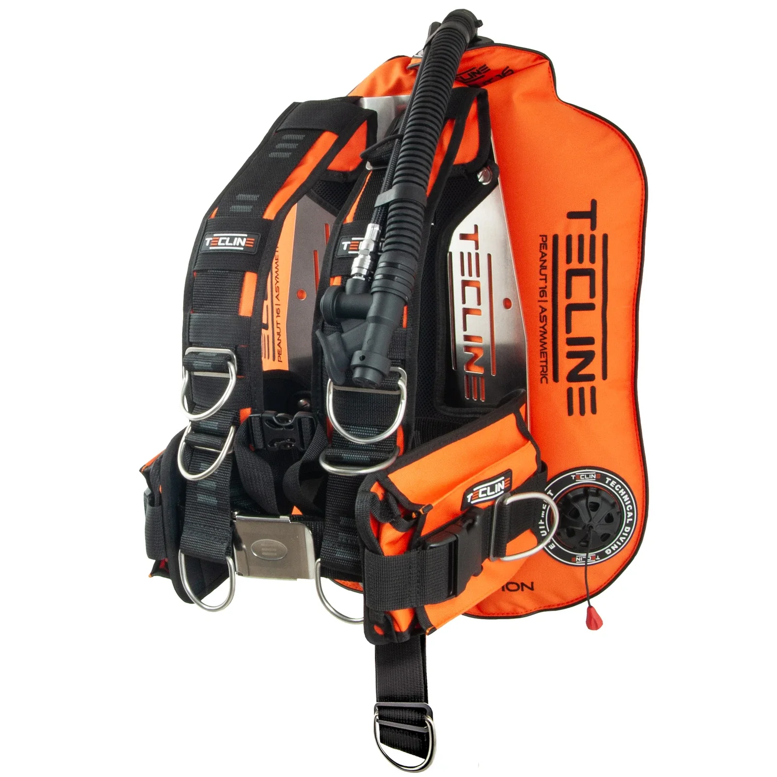 Tecline Peanut 16 naranja (16 kg/35 lb) - set completo con placa inox estándar