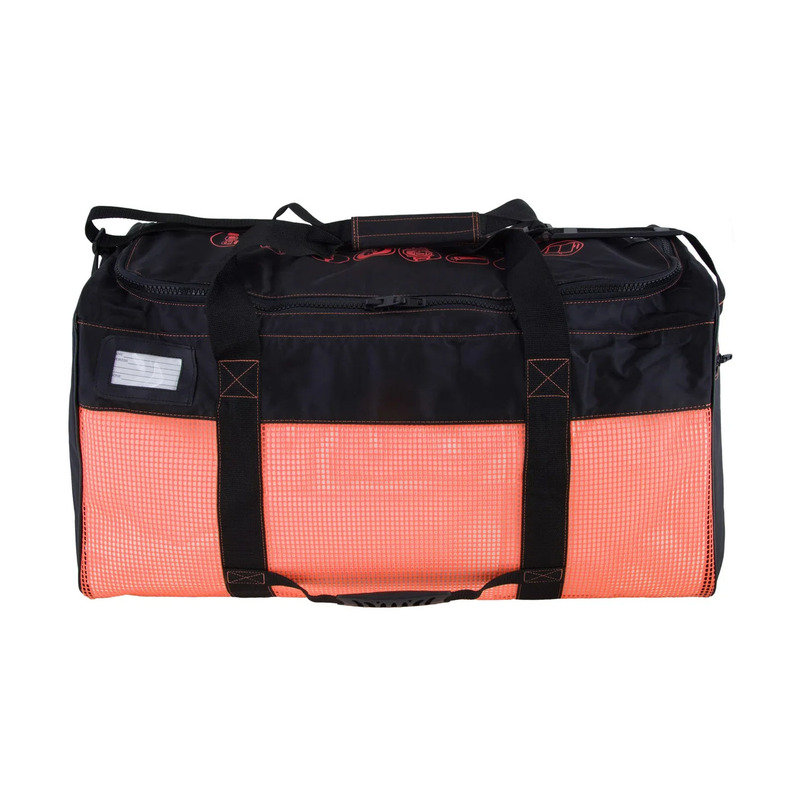 Bolsa de malla (72 × 40 × 37 cm), roja
