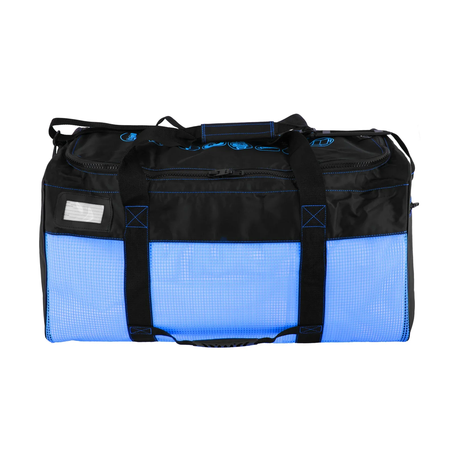 Bolsa de malla (72 × 40 × 37 cm), azul