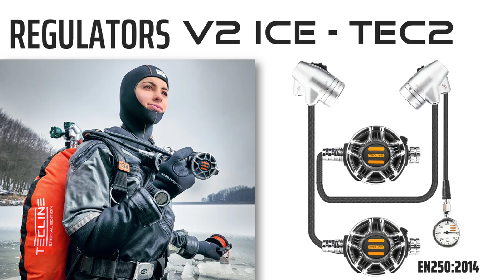 Reguladores Tecline configurados para monobotella twinset sidemount etapa y deco