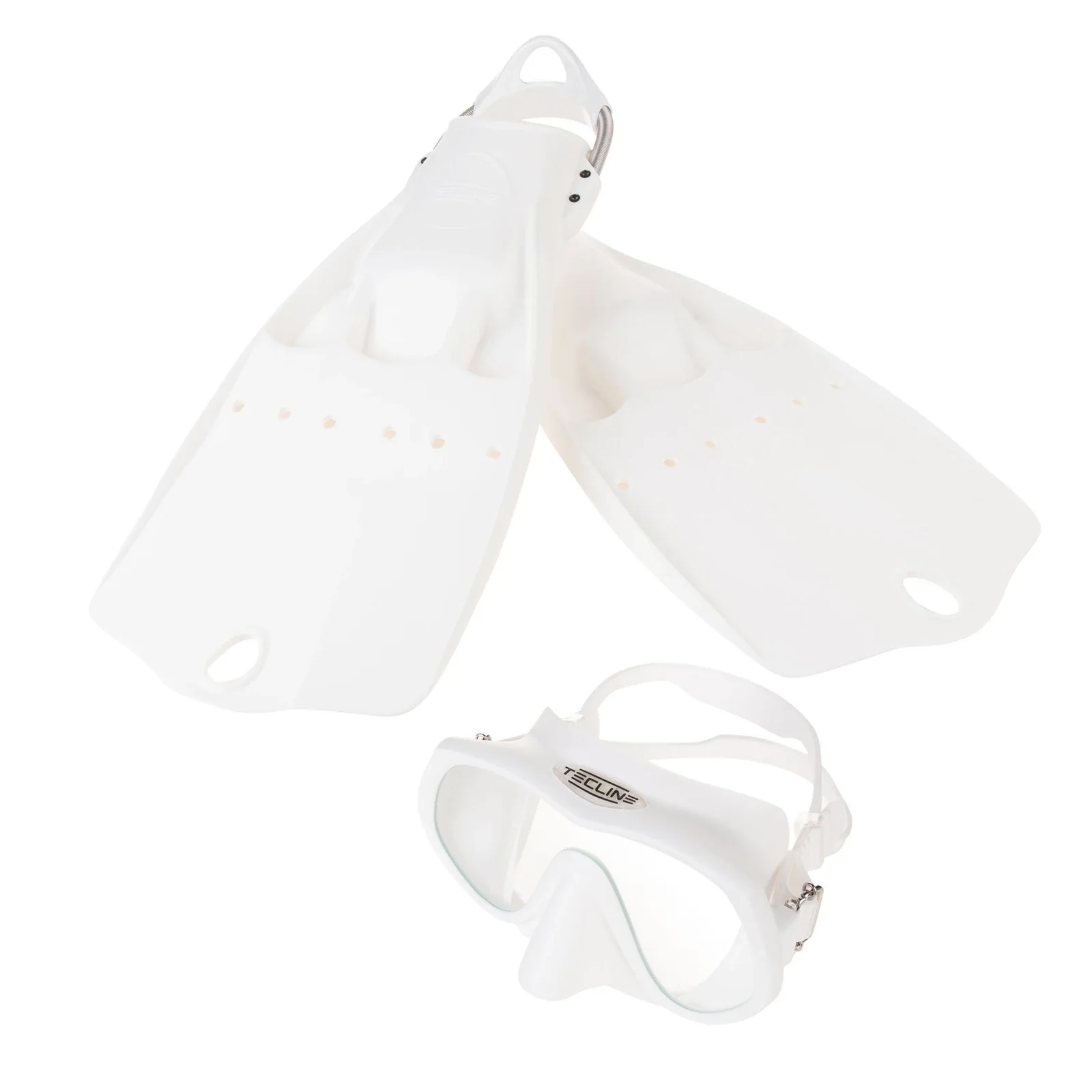 Set máscara Frameless Super View + aletas LightJet - blanco