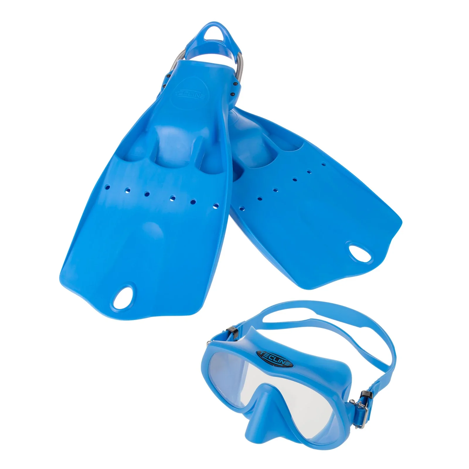 Set máscara Frameless Super View + aletas LightJet - azul