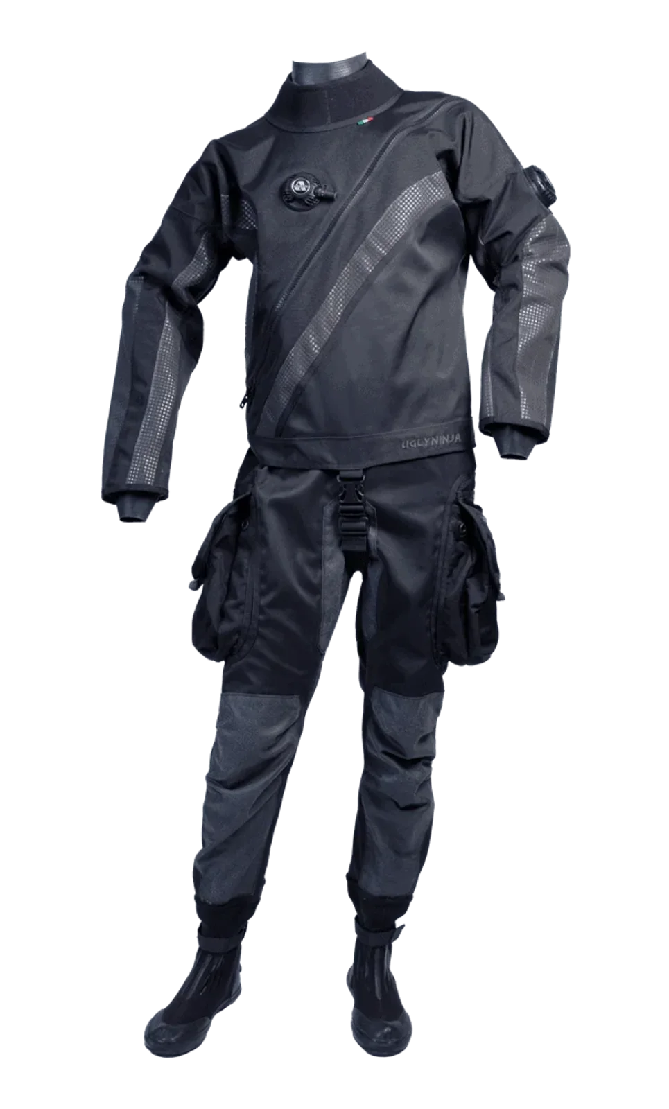 Traje seco Ugly Fish Ninja a medida - trilaminado con refuerzo Kevlar y silicona